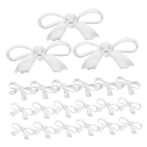 Artibetter 30 Stück Teiliges Weiße Abs Kunststoff Perlen Schleifen Flache Haarschmuck Verzierungen Vielseitige DIY Bastel Haarclip Dekorationen für Kreative Stylingideen von Artibetter