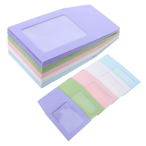 Artibetter 30 Stück Transparenter Fensterumschlag Mini Bilderrahmen Kartonrahmen Postkartenhüllen Kartenumschläge Bilderrahmen Selber Machen Karton Bilderrahmen Papier von Artibetter