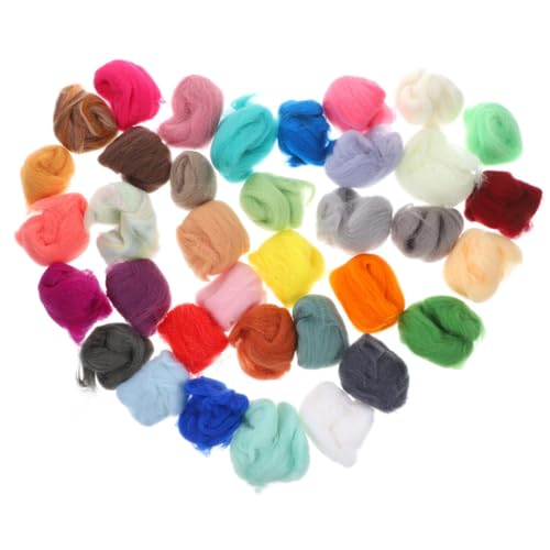 Artibetter 36 Stück Nähzubehör Garn Zum Stricken Filzzubehör Roving-garn Garn Zum Basteln Plüschstoff Gewebter Filz Stoff Zum Nähen Häkelgarn Filzen Wolle von Artibetter
