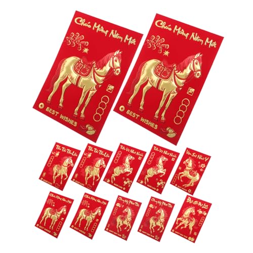 Artibetter 360 Stück Lunar Year Packet Umschläge Jahr Des Pferdes Vietnamesische Lucky Money Envelopes für Frühlingsfest Hochzeiten Familienfeiern Artibetter 360 Stück Lunar Year Packet Umschläge Jahr Des Pferdes Vietnamesische Lucky Money Envelopes für Frühlingsfest Hochzeiten Familienfeiern von Artibetter