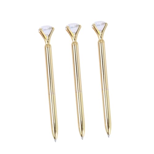 Artibetter 3Stücke Gold Kugelschreiber mit Großem Diamant Glitzernde Metallkugelschreiber für Büro Schule Langlebig und Verschleißfest für Abschlussfeiern Artibetter 3Stücke Gold Kugelschreiber mit Großem Diamant Glitzernde Metallkugelschreiber für Büro Schule Langlebig und Verschleißfest für Abschlussfeiern von Artibetter
