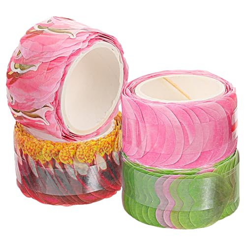 Artibetter 4 Rollen Blütenband Scrapbooking für Aufkleber farbiges Band Blütenblätter Farben Band Basteln dekoratives Bastelband tagebuch klebeband Washi Artist Tape Blumen Washi Tapes Papier von Artibetter