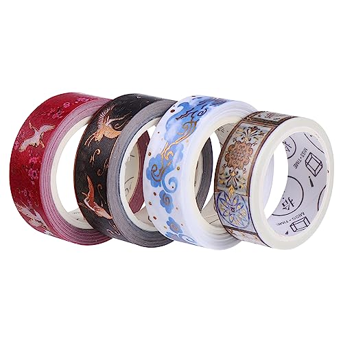 Artibetter 4 Rollen Goldfolie Washi Klebebänder Set mit Dekorativen Mustern Zufällige Designs für Tagebuch Scrapbooking und Diy Dekoration von Artibetter