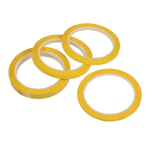 Artibetter 4 Rollen Klebeband Automobil Maskierung Werkzeug Etikett hoch Maske lang Papier Hitzebeständig Reparatur Handwerk Sammelalbum markieren Planke das Haustier Yellow von Artibetter