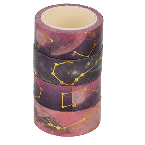 Artibetter 4 Rollen Klebeband Zum Basteln Scrapbook Abdeckband Ästhetisch Dünn Zum Dekorieren Verpacken Dekorationsbedarf Nachthimmel Klebebänder Bastel Washi Klebebänder von Artibetter