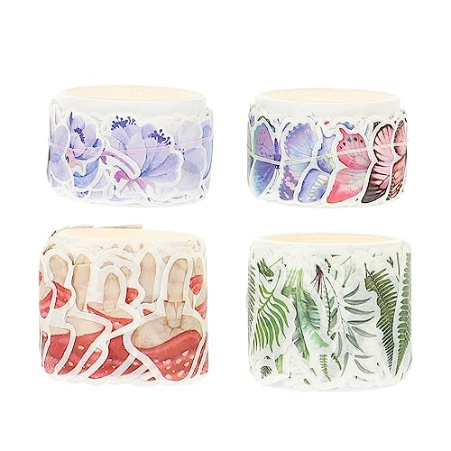 Artibetter 4 Rollen Vintage Scrapbooking Klebeband Dekoratives Washi Tape für DIY Handwerk Notizbuch und Geschenkverpackungen Stilvolle Muster für Gestaltung von Artibetter