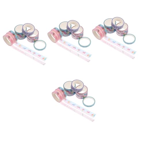 Artibetter 4 Sätze Cartoon-taschenband Bunt Farbig Dekorativ Sammelklebeband Handbuch Dekore Multifunktionales Klebeband Bastelmaterial Milchband Diy-bastelband Aus Papier 6 Rollen * 4 von Artibetter