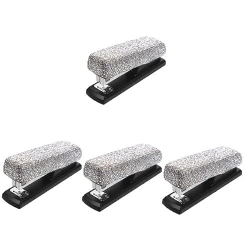 Artibetter 4 Sätze Diamond Heftler Produkt Hefter Schreibtisch Bürowefter Heftklammern Standard Ergonomisch Desktop Buchheime Strasssteine von Artibetter