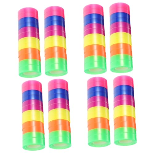 Artibetter 4 Sätze Farbe Transparentes Klebeband Büro Wickelbänder Bandfarbe Klebrig Schreibwaren Streifen Dichtungsbänder Dichtungsband Home Office Supplies Vinylband Klar Bopp 24 Rollen * 4 von Artibetter
