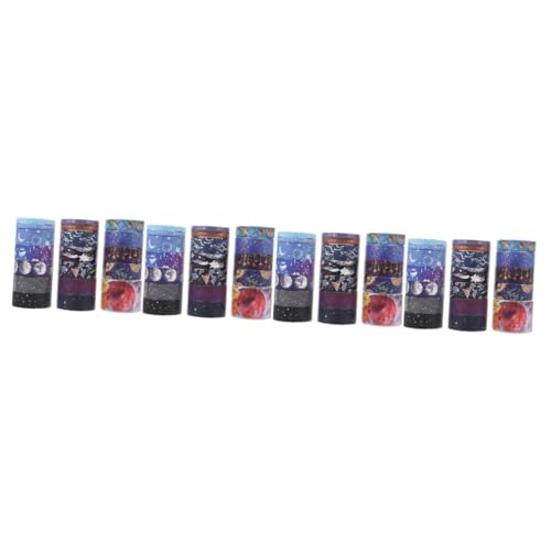 Artibetter 4 Sätze Galaxy-papierband Kunstband Klebrig Papier Klebeband Scrapbooking Zubehör Büro Dekoration Washi-tape Diy Klebeband Tagebuchband Patch Aus Japanischem Papier 19 Rollen * 4 von Artibetter