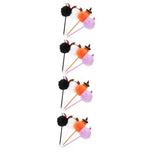 Artibetter 4 Sätze Halloween-kugelschreiber Party Dekorationen Mini Fledermaus-kugelschreiber Plüschkugelschreiber Entzückende Stifte Bezaubernde Schreibstifte Wolle Kunstfell 4 Stück * 4 von Artibetter