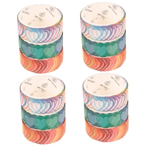 Artibetter 4 Sätze Tagebuchband Schrott Sammelalbum Journal -notizbuch Für Klebrig Dekoratives Bastelband Washi Tape Washi -bänder Scrapbook- Aufkleber Zum Basteln Papier 3 Rollen * 4 Artibetter 4 Sätze Tagebuchband Schrott Sammelalbum Journal -notizbuch Für Klebrig Dekoratives Bastelband Washi Tape Washi -bänder Scrapbook- Aufkleber Zum Basteln Papier 3 Rollen * 4 von Artibetter
