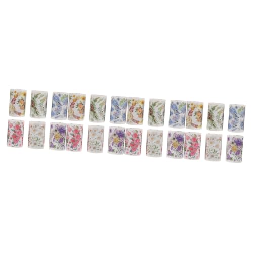 Artibetter 4 Sätze Washi Tape Band Papier Blumen Klebstoff Washi-tape Washi+-+tape Dekobänder Decorative Accessories Aufkleber Zum Basteln Dekorative Klebebänder 6 Rollen * 4 von Artibetter