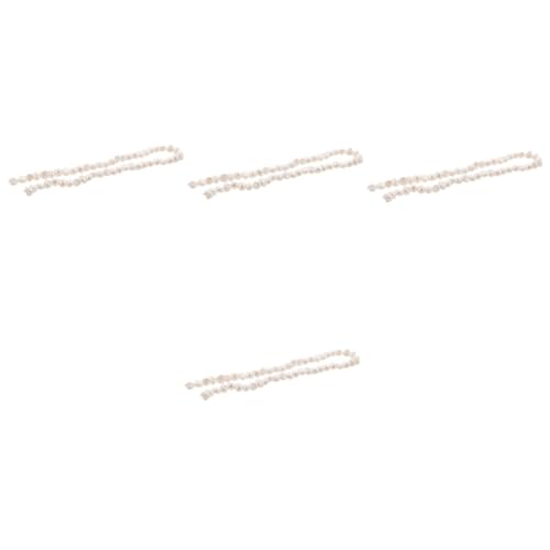 Artibetter 4 Saiten Naturperle Anlage Gold Perlenaufkleber für Handwerk Armbänder Perlenhalsketten für Frauen bastelbedarf unimate Perlenperle für Schmuck materialien für charme selber machen von Artibetter