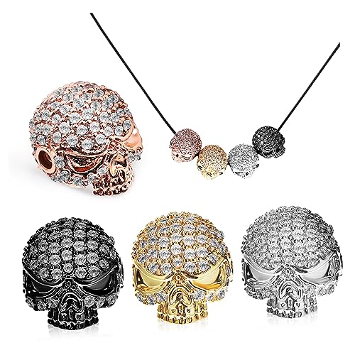 Artibetter 4 Stck Teiliges Perlen aus Metall für DIY Schmuckherstellung Leichte Schädelkopf Abstandshalter Sicher und Komfortabel für Halsketten Armbänder und Halloween Accessoires Artibetter 4 Stck Teiliges Perlen aus Metall für DIY Schmuckherstellung Leichte Schädelkopf Abstandshalter Sicher und Komfortabel für Halsketten Armbänder und Halloween Accessoires von Artibetter