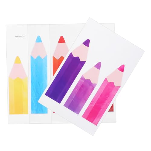 Artibetter 4 Stück Bleistiftmuster Aufkleber Buntstifte Schulanfangsdekorationen Buntstift Wandaufkleber Für Das Klassenzimmer Aquarell Bleistift Schulanfangsparty Zubehör von Artibetter