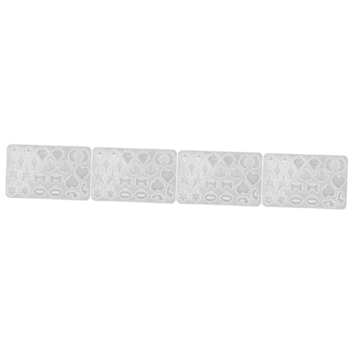 Artibetter 4 Stück Diy Ohrring Anhänger Silikonform Blatt Liebe Mond Kreuz Ohrring Klebeform Schmuckformen Ohrringe Formen Herstellung Gießform Für Anhänger Anhängerform Kieselgel Weiß von Artibetter