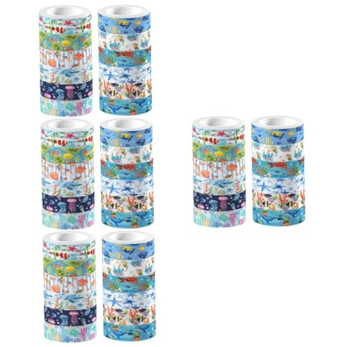 Artibetter 4 Stück Geschenkband Scrapbook Blaue Szene Tagebuch Basteln Themen Für Kits Pastell Tagebuch Erwachsene Meer Zubehör Nautisches Washi Tape Schildkröten Washi von Artibetter
