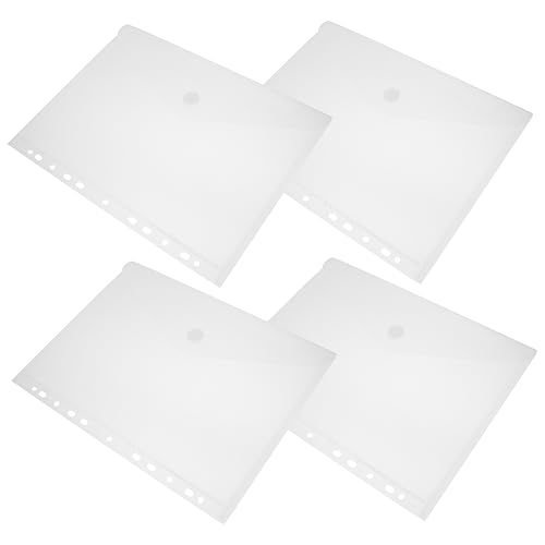 Artibetter 4stücke Titel Teiliges Dokumentenmappe Transparent Mit Druckknopf Abheftbare Taschen Für Büro Und Schule Leichte Aufbewahrung Für Wichtige Unterlagen von Artibetter