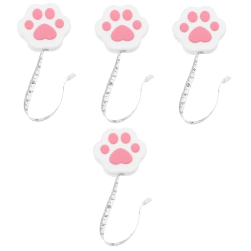 Artibetter 4 Stück Maßband Für Katzenkrallen Weiches Maßband Rosa Messung Kleines Band Miniband Einziehbar Teleskopisch Digitales Maßband Messen Mini -messband Weiches Gummi von Artibetter