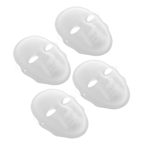 Artibetter 4 Stück Peking -Opernmaske Gesichtsmaske selber machen bemalbare Papiermaske leere Bastelmaske dekorative Masken Papiermasken selber machen traditionelle chinesische Maske Weiß von Artibetter