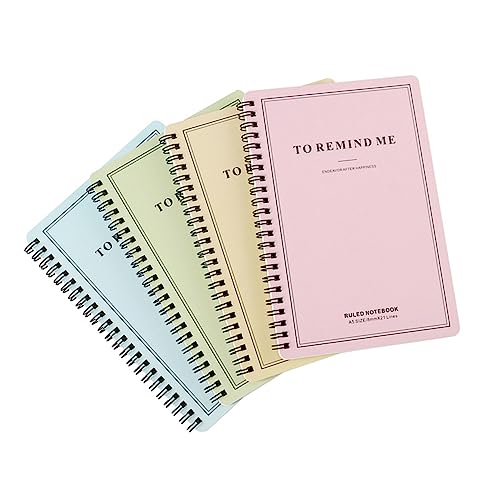 Artibetter 4 Stück Spirale Notizbücher mit Einfachem Cover Praktische Schreibblöcke für Schüler Reisetagebuch und Notizen Vielseitig für Schule und Alltag von Artibetter