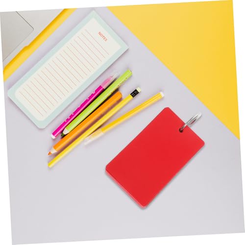 Artibetter 4 Stück Teiliges Große DIY Karteikarten Notizblöcke mit Farbigen Metallringen Nachfüllbare Blanko Karteikarten für Studium und Büro Tragbare Memo Pads in Rot Blau Kraftpapier und Artibetter 4 Stück Teiliges Große DIY Karteikarten Notizblöcke mit Farbigen Metallringen Nachfüllbare Blanko Karteikarten für Studium und Büro Tragbare Memo Pads in Rot Blau Kraftpapier und von Artibetter