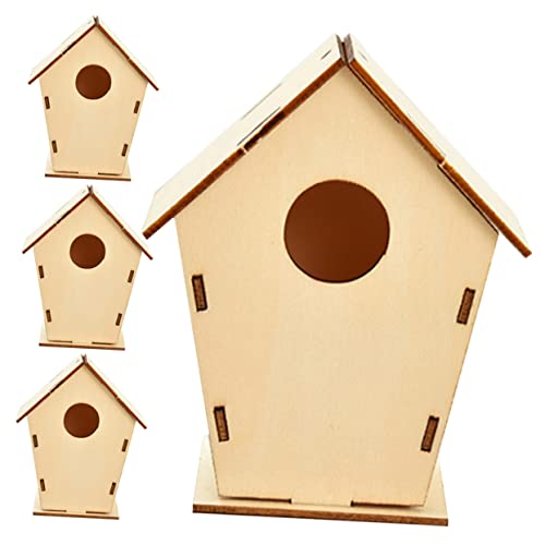 Artibetter 4 Stück Teiliges Holzhaus Weihnachtsdeko Diy Blanko Holzhaus Anhänger zum Bemalen Weihnachtsbaum Schmuck für Festliche Dekoration und Artibetter 4 Stück Teiliges Holzhaus Weihnachtsdeko Diy Blanko Holzhaus Anhänger zum Bemalen Weihnachtsbaum Schmuck für Festliche Dekoration und von Artibetter