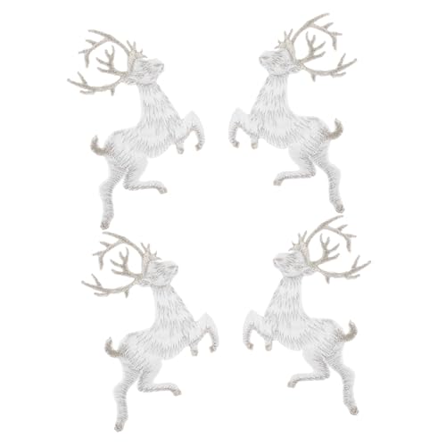 Artibetter 4 Stück Teiliges Weihnachts Gestickte Rentier Patches aus Hochwertigem Rayon Selbstklebende Langlebige Aufnäher zum Aufbügeln für DIY Kleidung Reparatur und Festliche Dekoration Artibetter 4 Stück Teiliges Weihnachts Gestickte Rentier Patches aus Hochwertigem Rayon Selbstklebende Langlebige Aufnäher zum Aufbügeln für DIY Kleidung Reparatur und Festliche Dekoration von Artibetter
