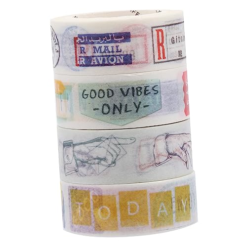 Artibetter 4 Stück Washi Klebebänder DIY Dekoration für Tagebücher Label und Bastelarbeiten Gemischte Stile Handreißbares Zubehör für Projekte Artibetter 4 Stück Washi Klebebänder DIY Dekoration für Tagebücher Label und Bastelarbeiten Gemischte Stile Handreißbares Zubehör für Projekte von Artibetter