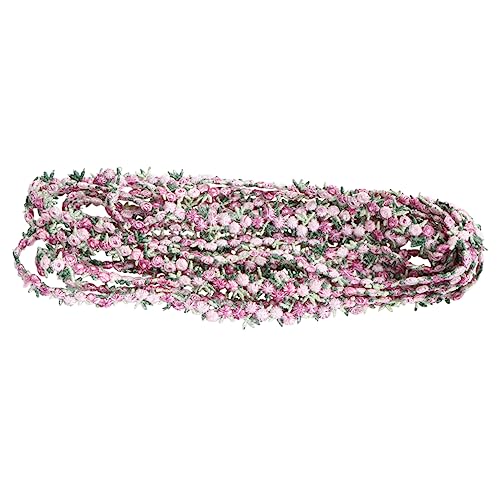 Artibetter 4.5M Rosa Spitzenband mit Bunten Blumen für DIY Hochzeitsdekoration Zierband und Haarschmuck Hochwertige Stickerei für Bastelprojekte und Geschenkverpackungen von Artibetter