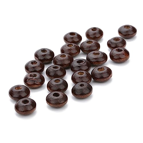 Artibetter 400 Stück Holzperlen Flache Perlen Diy Spacer Charms Schmuck Bastelzubehör für Armband und Halskette Helle Farben von Artibetter