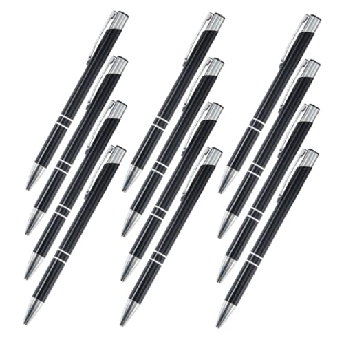 Artibetter 48 Stück Kugelschreiber aus Metall Kugelschreiber lustiger Stift Büro metall kugelschreiber hochwertige kugelschreiber ausgefallene Stifte für Männer süße Stifte für Frauen Black von Artibetter