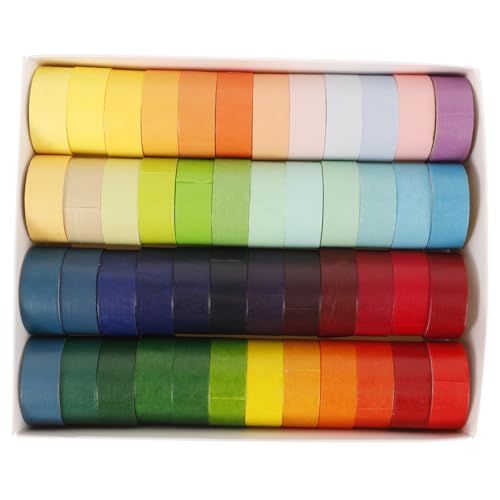 Artibetter 48Rollen Washi Tape DIY Bastelbänder Für Planer Und Tagebücher Dekoratives Klebeband Für Scrapbooking Und Projekte Vielseitig Einsetzbar von Artibetter