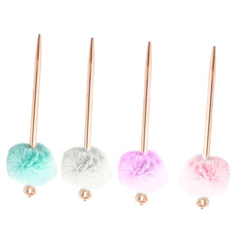 Artibetter 4Stücke Crown Pompom Kugelschreiber Plüsch Stifte mit Einzigartigem Kronen Design Büro und Schule für Freunde und Familie Bunten von Artibetter