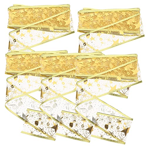 Artibetter 5 Rollen Geschenkband Satinband Gold À Dekoband für Geschenkverpackung Hochzeit Kuchenbox Dekoration Vielseitig Leicht zum Binden und Basteln Geeignet Artibetter 5 Rollen Geschenkband Satinband Gold À Dekoband für Geschenkverpackung Hochzeit Kuchenbox Dekoration Vielseitig Leicht zum Binden und Basteln Geeignet von Artibetter