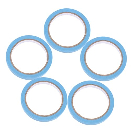 Artibetter 5 Rollen farbiges Band Sammelalbum Verpackung Abdeckband doppelseitiges Scrapbook-Klebeband Bastelband dekorative Papierbänder Zeichenband Scrapbook-DIY-Klebebänder Sport Blau von Artibetter