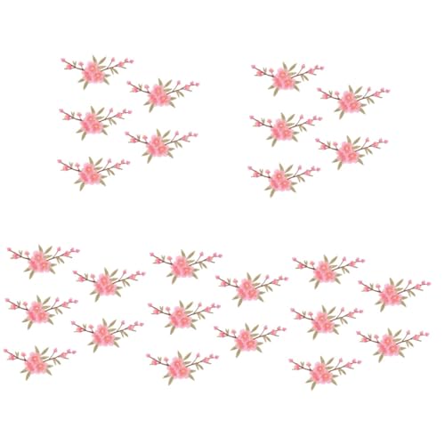 Artibetter 5 Sätze Blumen Tuch Aufkleber Blumen- Flicken Nähen Patches Nähen Kleidungsflicken Flecken Stickerei Gestickte Aufnäher Nähen Dekorationen Kleiderflicken Rosa Vlies 5 Stück * 5 von Artibetter