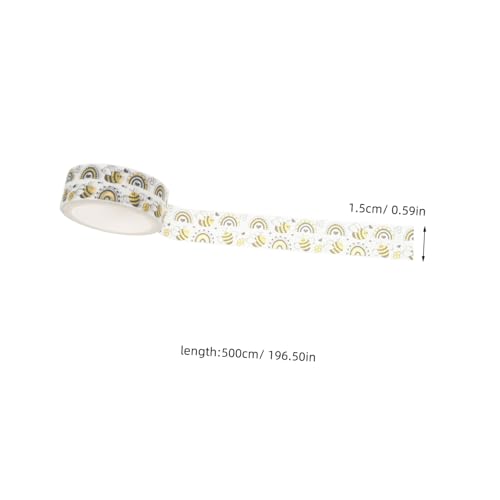 Artibetter 5 Sätze Blumenband Blumen- Bienen Süßes Band Waben Verpackung Washi Tape Dekoratives Bastelband Washi-tape-ästhetik Tagebuchband Aufkleber 12 Rollen * 5 von Artibetter