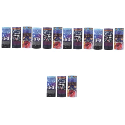 Artibetter 5 Sätze Galaxy-papierband Klebrig Kunstband Papier Klebeband Scrapbooking Zubehör Büro Dekoration Dekoratives Washi Tape Scrapbook-klebebänder Selber Machen 19 Rollen * 5 von Artibetter