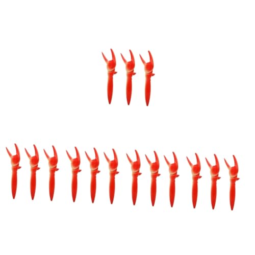 Artibetter 5 Sätze Hummer -klauenballpoint -stift Büro Willkommen Kugelschreiber Schreibstift, Hummerklauen Spezieller Stift Hummerkrallenstift Schöner Stift Rot Plastik 3 Stücke * 5 von Artibetter