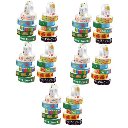 Artibetter 5 Sätze Transparentes Rollband Abdeckband, Dekoratives Klebeband Dünn Karikatur Aufkleber Washi Tape Zum Basteln Dekorative Klebebänder Selber Machen 12 Rollen * 5 von Artibetter