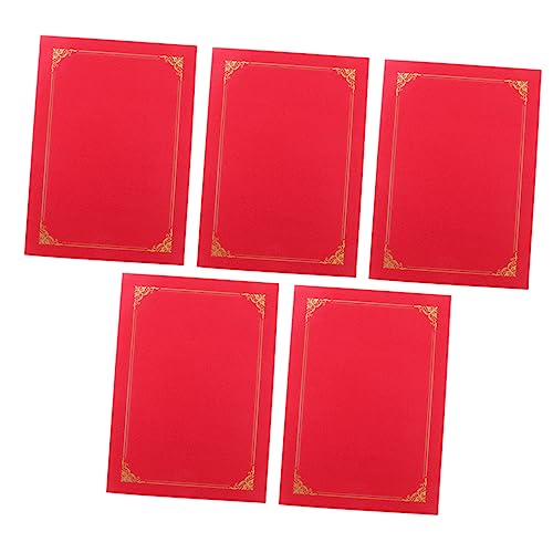 Artibetter 5 Stück Dokumentenmappe Elegante Zertifikats und Diplomhüllen Schützende Abdeckung für Urkunden und Dokumente für Präsentationen und Auszeichnungen von Artibetter