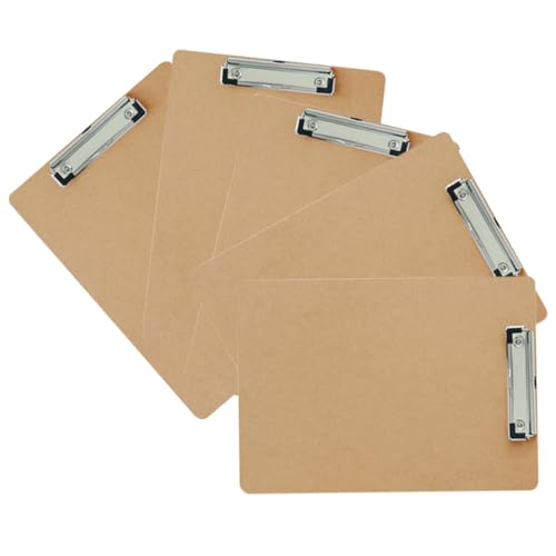 Artibetter 5 Stück Holz Clipboard Teiliges Klemmbrett für Büro und Schule Tragbare Schreibunterlage mit Clip für Dokumente und Notizen Leicht und Handlich Artibetter 5 Stück Holz Clipboard Teiliges Klemmbrett für Büro und Schule Tragbare Schreibunterlage mit Clip für Dokumente und Notizen Leicht und Handlich von Artibetter