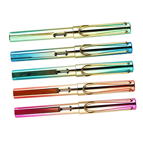 Artibetter 5 Stück Stift Füller Schreiben Blau Tinte Kalligraphie Brunnen süßer Füllfederhalter Füllfederhalter Metall Artibetter 5 Stück Stift Füller Schreiben Blau Tinte Kalligraphie Brunnen süßer Füllfederhalter Füllfederhalter Metall von Artibetter