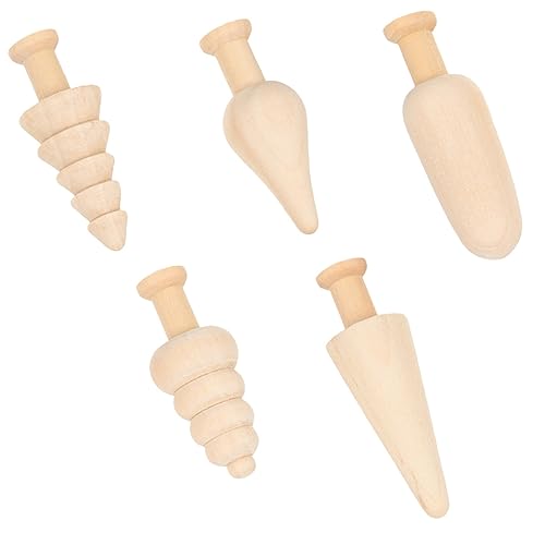 Artibetter 5 Stück Teiliges DIY Holzbaum aus Robustem Holz Mini Holzbäume zum Bemalen und Dekorieren Glatte Oberfläche für Kinderkunsthandwerk für Tischdeko und Kreative Bastelprojekte von Artibetter