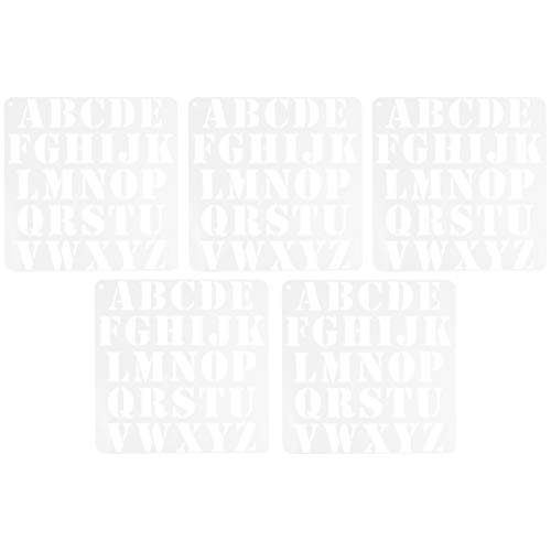 ARTIBETTER 5 Stück Teiliges Wiederverwendbare Buchstaben Schablonen für Malerei Diy Gestaltung Scrapbooking und Wanddekoration Große Alphabet Schablonen für Kreative Projekte von Artibetter