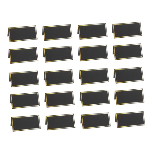 Artibetter 50 Stück Bronzing Sitz karte reserviert Hochzeit Zeichen für Hochzeitsdekor Sitzplatzkarten Namenszeltkarten Reservekarten Party-Namenskarten Perlenpapier Black von Artibetter