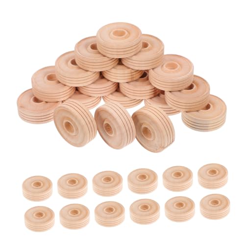 Artibetter 50 Stück Holzräder für DIY Bastelzubehör Rund Kleine Holzwagenräder Holzspielzeug Zubehör für Jungen Mädchen zum Selbermachen Artibetter 50 Stück Holzräder für DIY Bastelzubehör Rund Kleine Holzwagenräder Holzspielzeug Zubehör für Jungen Mädchen zum Selbermachen von Artibetter