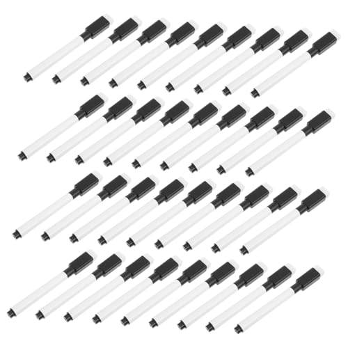 Artibetter 50 Stück Löschbare Markierungen Trocken Abwischbare Marker Mit Feiner Spitze Trockenlöschmarker, Radiergummi Trockenlöschstift Black Bürstenkopf Aus Polyester-chemiefaser von Artibetter